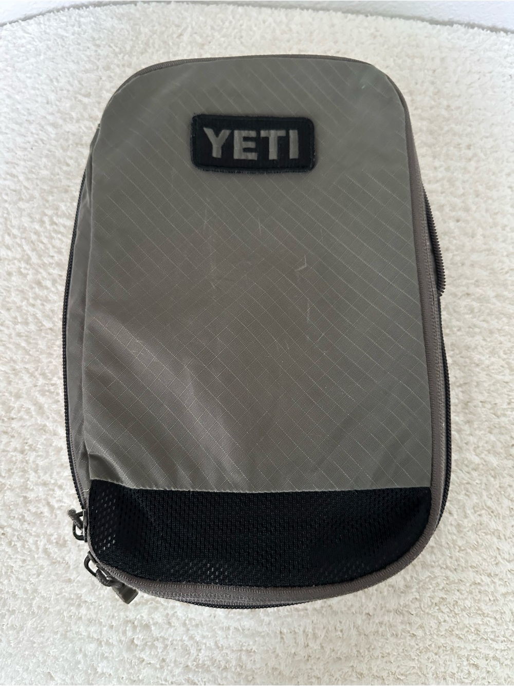 Yeti Gray and Black Men's Toiletry Organizer Pouch